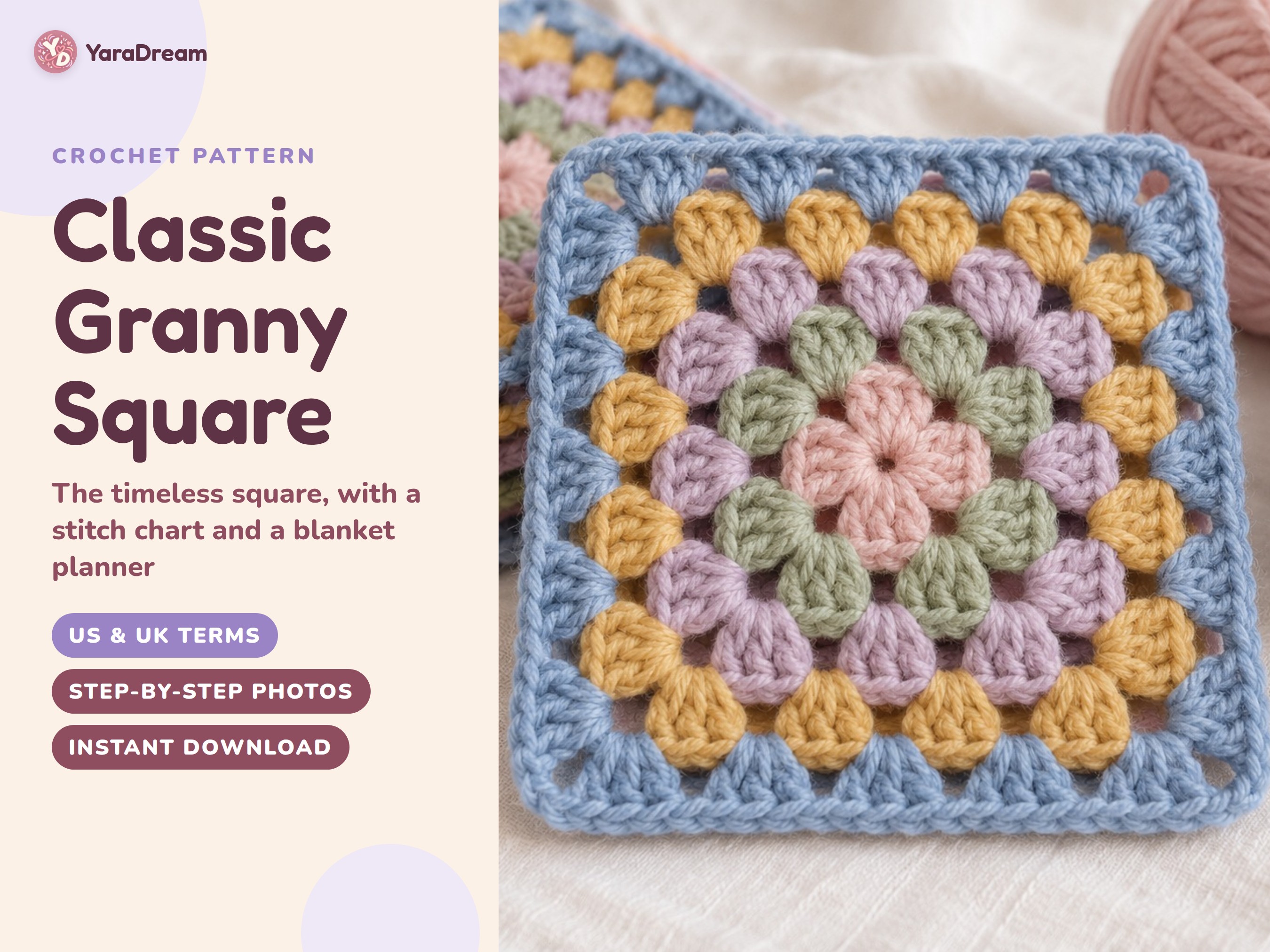 How to Crochet a Granny Square (Step-by-Step for Beginners)